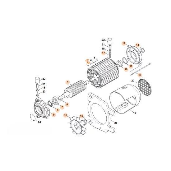 Stihl  Silnik elektryczny 230 - 400 V/50 Hz 4753 600 0200